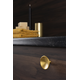 Knop DISC Ø38 zamak geborsteld messing cava