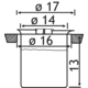 Prentout afvalklep zwart/zwart
