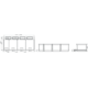 T3 poubelle c.120cm 25+16+25+25l noir  largeur reglable 1111-1125mm