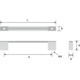 Profielgreep l.1109mm alu