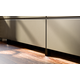 Meubelpoot capri alu h.150 mm mat zwart