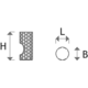 Bouton trama d15 h33 noir 