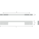 Greep drimo 224mm aluminium / wit symmetrisch