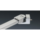 Vaste stabilisatiestang wand/glas met lage klem, voor 8/12 mm glas, L1541, chroom
