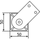 Meubelpoot capri alu h.150 mm mat zwart
