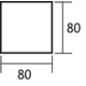 Pied de table Q80 noir mat 80x80mm h71 reglable  
