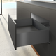 AvanTech YOU set zijwand h187 l400mm antraciet L/R zonder frontbevestiging