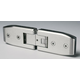 Charnière serie 600 régl.verre/verre 8/12mm ligne inox look