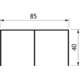 Rail support double Terra S85 6m alu noir  