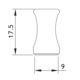 Poignée pour portes coulissantes avec fixation VHB, B8 H17 L260, aluminium mat