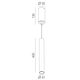 Linea pendel led zwart 7W 230V 3000K 550lm