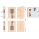 Set 2 redres. de porte l.1863mm 
