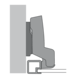 Charnière pour cadre en alu Sensys avec amortissement intégré (Sensys 8638i), nickelée, rentrant, Angle d'ouverture  95°, à visser (-)