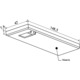Set 2 d'lau Led rechthoekige onderbouw 3W 3200K alu -tou touch 10w met dimmertransfo