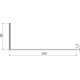 Hoekplank wit 300 mm