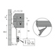 Supports de façade pour systèmes d’armoires murales, Acier, aspect aluminium, à gauche / à droite