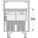Hailo Laundry Carrier k.60 2x33l+12l+2,5l wit