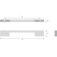 Poignée techno zamak noir mat ea128mm l168mm 