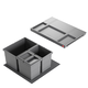 Hailo allegro k.60 cm h.220 mm 14+2x6,5l antraciet