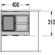 Hailo cargo aqua k.60cm 2 x 13l antraciet SoftClose - volledig uittrekbaar