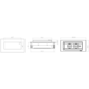Evoline backflip verre blanc 2 nl-d-l 1 + usb c  charger 5v/2.1a