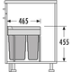 Hailo easy-cargo 30+19l grijs