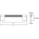 Greep POINT BA192 L228 aluminium geborsteld zwart