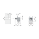 Schabdrager Kubic nikkel d.5mm voor glazentablet extra te bestellen : bovendeel 4024-519