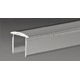 Profil supérieur arrondi, B16 H13.5 L3000, aluminium brillant