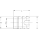 Moufle d.10mm int.M6 - 11mm blanc 