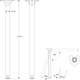 Clappo set opblapbare tafelpoten h.71 alu RAL 9006