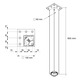 Tafelpoot q60 zwart mat 60x60mm h89 regelbaar