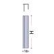Plinthe 4070 alu raccord h.180mm  