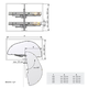 MC Line Dolphin flat 60cm links antraciet met dubbel dempingsysteem