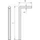 Cle hexagonale zingué en L SW3-3mm 