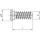 Euro schroef 6,3 x 25mm Pozidrive pan verzinkt