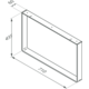Pied u meuble chrome h=435mm/l=710mm  