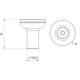 Knop BIS Ø24 H28 eik + chroom