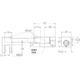 Vaste stabilisatiestang wand/glas met lage klem, voor 8/12 mm glas, L1541, chroom