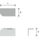 Eindkap rechts L- vorm wit RAL 9016