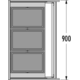 Poubelle hailo triple XL 90cm 84l 3 x 28l 