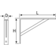 Plooiconsool 0409-400mm wit