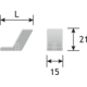 Knop verso 15x31mm zamak tin