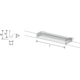 Greep HEXXA L350 aluminium mat zwart