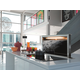 Downdraft - hotte plan de travail / 900  mm/ inox-Verre noir
