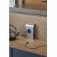 Born bloc prises inox b-f 1x16a - 2x6a - 2usb 2a  