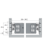 Coulisse Quadro Duplex 45, Compatible avec Silent System, compatible avec Push to open,  EB 292 mm / 392 mm, 530 mm, à gauche et à droite