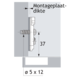 Sensys stelplaat euro d.1.5mm(200) excenter regeling / obsidiaan zwart