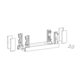 AvanTech YOU set inlay-zijwand h187 l550 antraciet L/R zonder frontbevestiging
