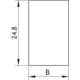 Eindkap MIRROR, B19.5 H25 L1, mirror